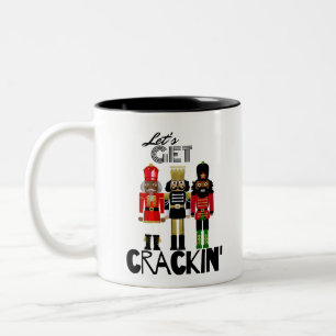Caneca De Café Em Dois Tons Presente "Crackin" Preto