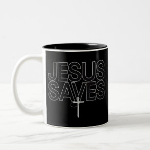 Caneca De Café Em Dois Tons Presente Cristão Versículo da Bíblia de Jesus Fé