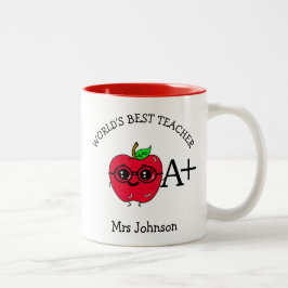 Caneca De Café Em Dois Tons Presente de Agradecimento ao Melhor Professor do M