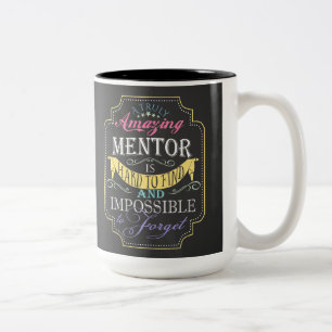 Caneca De Café Em Dois Tons Presente de Agradecimento ao Mentor Personalizado