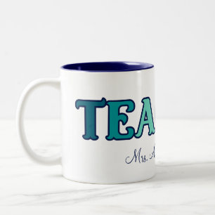 Caneca De Café Em Dois Tons Presente de Agradecimento para Professor com Gradi