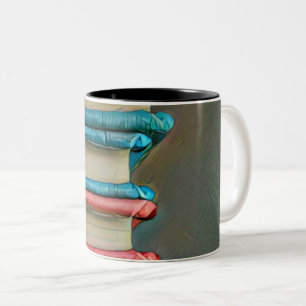 Caneca De Café Em Dois Tons Presente de amante de livros
