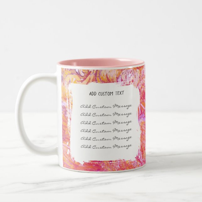 Caneca De Café Em Dois Tons Presente de Aniversário de Casamento com Texto Per (Esquerda)