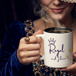 Caneca De Café Em Dois Tons Presente de aniversário engraçado para ela com con