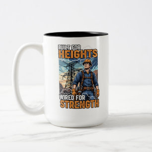 Caneca De Café Em Dois Tons Presente de Aniversário para Operário de Linha de