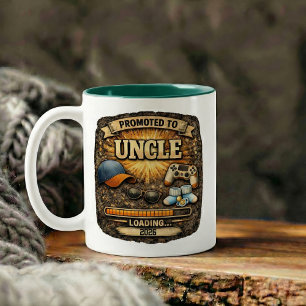 Caneca De Café Em Dois Tons Presente de Anúncio de Gravidez para Tio