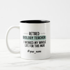 Caneca De Café Em Dois Tons Presente de Aposentadoria Divertido para Professor