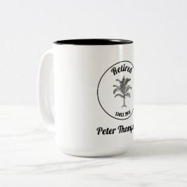 Caneca De Café Em Dois Tons Presente de aposentadoria exclusiva personalizada