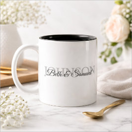 Caneca De Café Em Dois Tons Presente de Casamento Personalizado para Casal