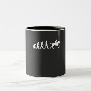Caneca De Café Em Dois Tons Presente de Cavalo Andando Cavalos