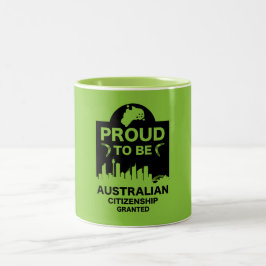 Caneca De Café Em Dois Tons Presente de cidadania australiana
