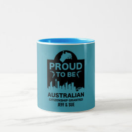 Caneca De Café Em Dois Tons Presente de cidadania australiana