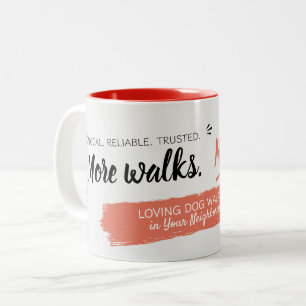 Caneca De Café Em Dois Tons Presente de Cliente de Passeio de Cachorro e Babá