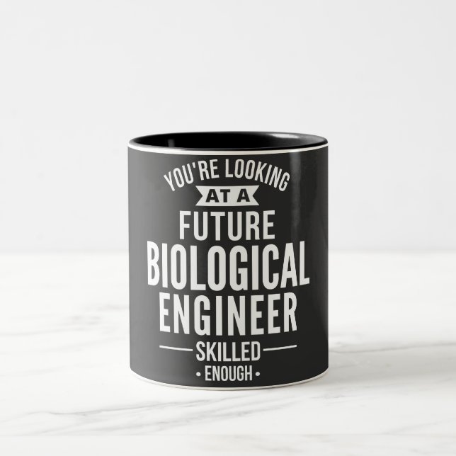 Caneca De Café Em Dois Tons Presente de engenheiro biológico (Centro)