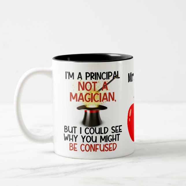 Caneca De Café Em Dois Tons Presente de Engraçado Principal Personalizado (Esquerda)