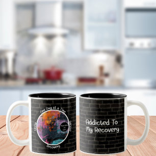 Caneca De Café Em Dois Tons Presente de Etapa de Recuperação Personalizada do 