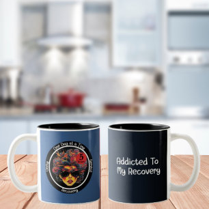 Caneca De Café Em Dois Tons Presente de etapa de recuperação personalizada par