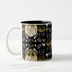 Caneca De Café Em Dois Tons Presente de Feriado de páscoa de Abril