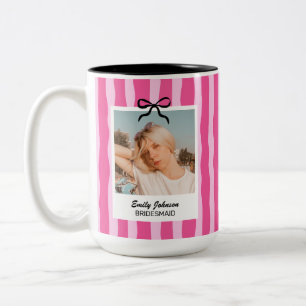Caneca De Café Em Dois Tons Presente de Foto de Despedida de Solteira Proposta