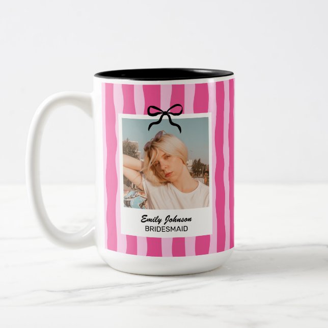 Caneca De Café Em Dois Tons Presente de Foto de Despedida de Solteira Proposta (Esquerda)