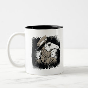 Caneca De Café Em Dois Tons Presente de Halloween de Médico da Peste para Fã d