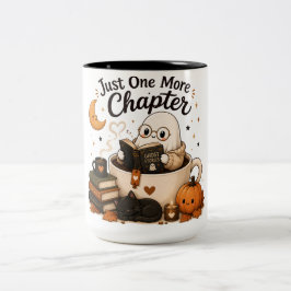 Caneca De Café Em Dois Tons Presente de Halloween para Amante de Livros Aconch