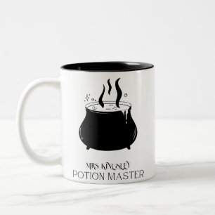 Caneca De Café Em Dois Tons Presente de Halloween Personalizado de Potion Mast