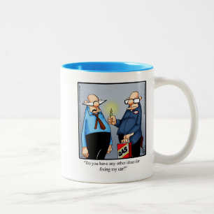 Caneca De Café Em Dois Tons Presente de Humor Mecânico de Carro Engraçado