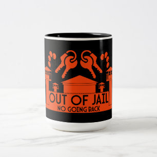 Caneca De Café Em Dois Tons Presente de Liberdade para Quem Saiu da Cadeia