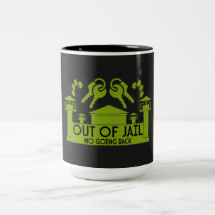 Caneca De Café Em Dois Tons Presente de libertação fora da prisão