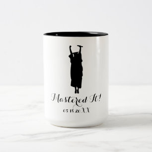Caneca De Café Em Dois Tons Presente de Licenciação do Programa Mestre