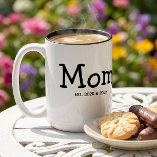 Caneca De Café Em Dois Tons Presente de Mãe Estabelecida Nova Mãe
