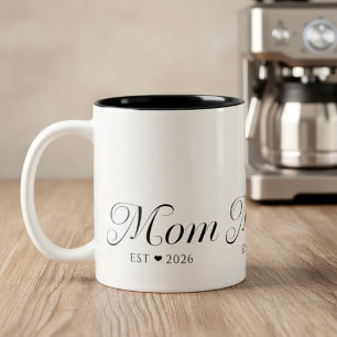 Caneca De Café Em Dois Tons Presente de Mãe Nova Mãe Estabelecida