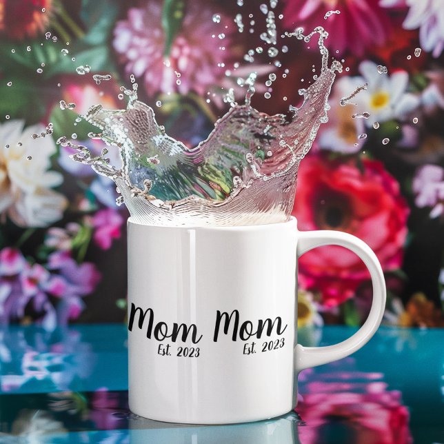 Caneca De Café Em Dois Tons Presente de Mãe Recém-Constituída (Criador carregado)