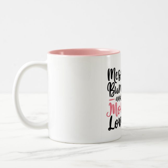 Caneca De Café Em Dois Tons presente de mamã rosa e preto (Esquerda)