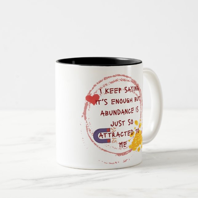 Caneca De Café Em Dois Tons Presente de Manifestação Personalizada Divertida A (Frente Esquerda)