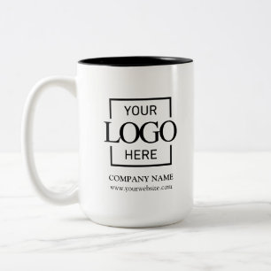 Caneca De Café Em Dois Tons Presente de Marca Corporativa com Logotipo Empresa