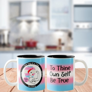 Caneca De Café Em Dois Tons Presente de Marco de Sobriedade Personalizado - Or