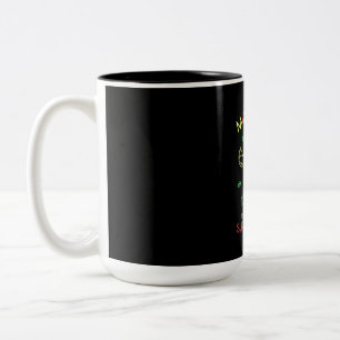 Caneca De Café Em Dois Tons Presente de Natal Barman Mixologista