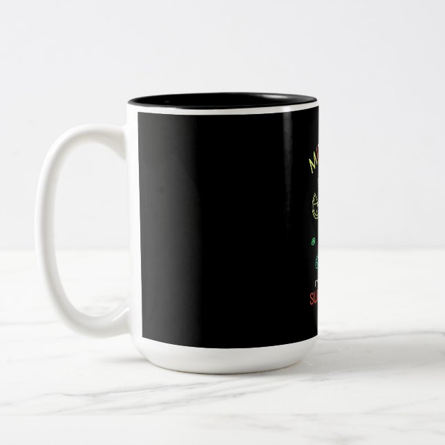 Caneca De Café Em Dois Tons Presente de Natal | Barman Mixologista (Esquerda)