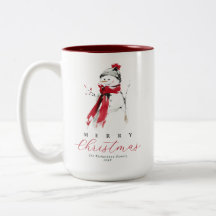 Presente de Natal Boneco de Neve Aquarela