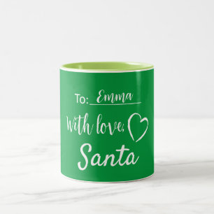 Caneca De Café Em Dois Tons Presente de Natal Com Amor De Papais noeis