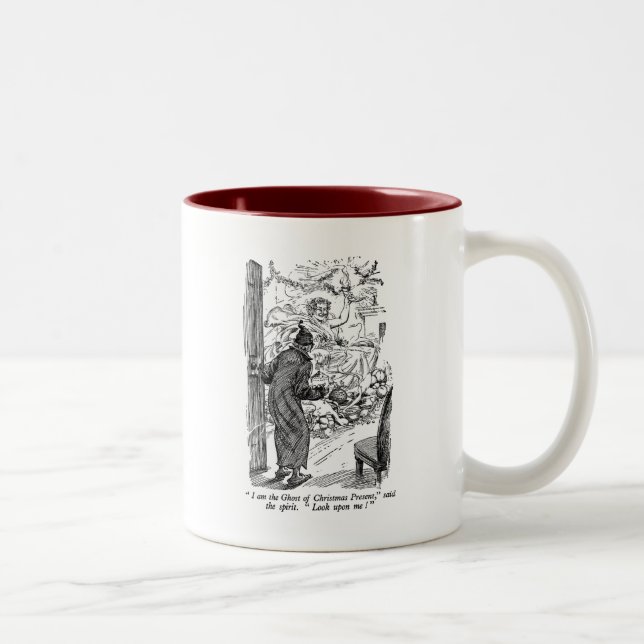 Caneca De Café Em Dois Tons Presente de Natal (com texto) (Direita)