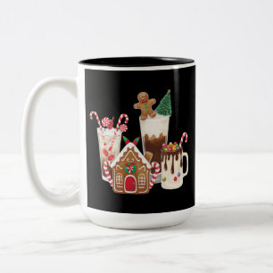Caneca De Café Em Dois Tons Presente de Natal para Amante de Café de Pão de Me