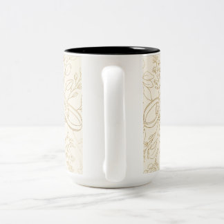 Caneca De Café Em Dois Tons Presente de Noiva Noivo | Botânico Verde Salvia Aq