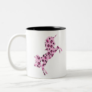 Caneca De Café Em Dois Tons Presente de Padrão de Pele de Impressão do Leopard