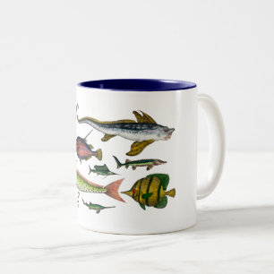 Caneca De Café Em Dois Tons Presente de peixe