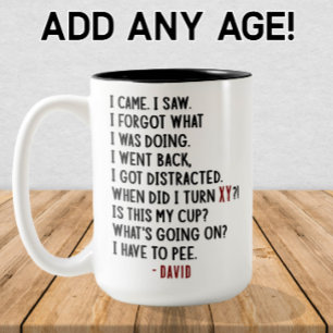 Caneca De Café Em Dois Tons Presente de Piada Hilariante Personalizada de Aniv