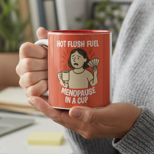 Caneca De Café Em Dois Tons Presente Divertido para a Menopausa para Mulheres