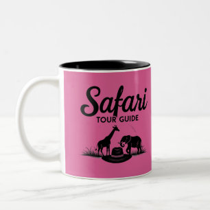 Caneca De Café Em Dois Tons Presente do Guia Turístico Safari